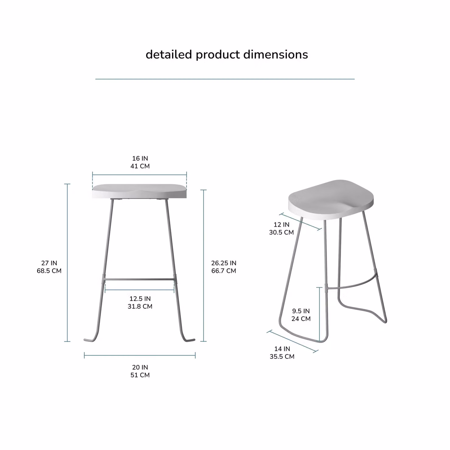 MH London Lara Set of 2 Natural Mango Wood and Black Iron Kitchen Island Counter Stools with Saddle Seats – 2