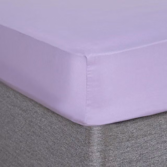 Brentfords Plain Microfibre Fitted Bed Sheet, Purple, 90 x 190 cm