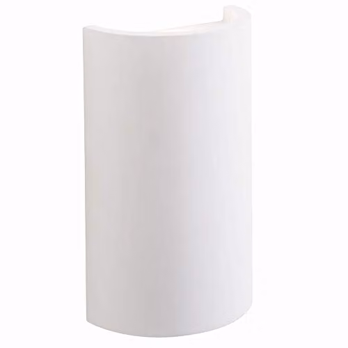 Loops Up and Down LED Wall Light in Primed White Plaster with Warm White LED and Driver