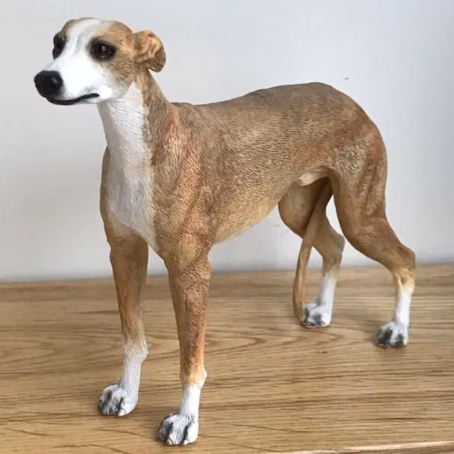 Leonardo Animal Crackers Greyhound Figurine in Brown and White, H: 17.3 cm, W: 13.0 cm, D: 13.0 cm – 2