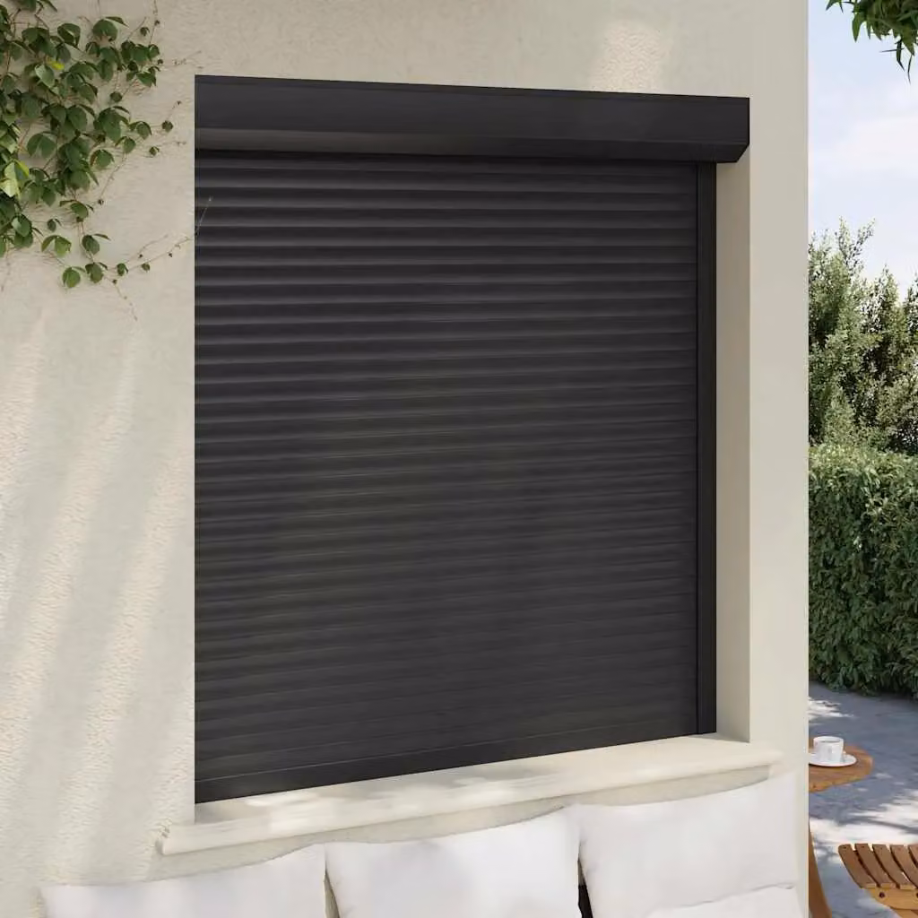Berkfield Home Manual Aluminium Roller Shutter, Anthracite, W: 130 cm, H: 140 cm – 3