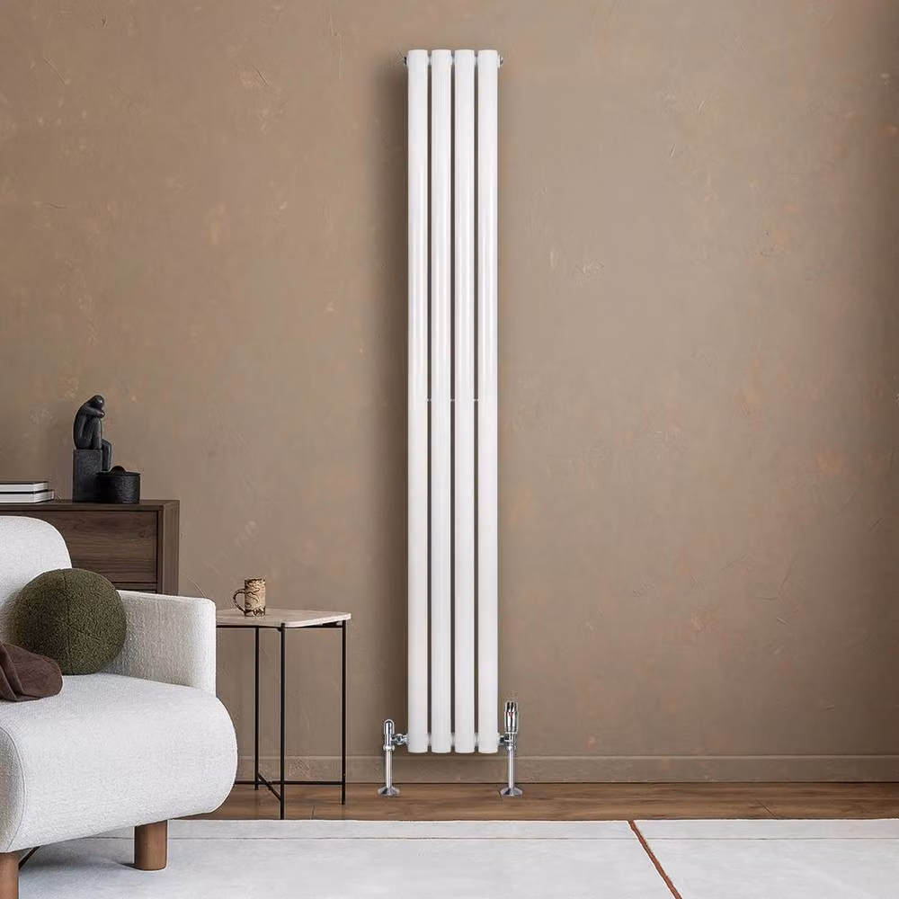 Monstershop Oval Single Column Steel Radiator, White, H 180 cm x W 24 cm – 2