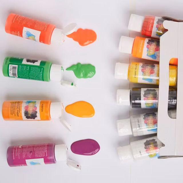 Artiste Halloween Theme Acrylic Paints Set of 12, 59ml per bottle, Multicolour