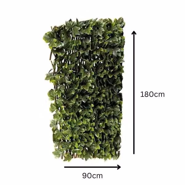Marco Paul Green Maple Leaf Artificial Trellis Screening Panel, Wall-Mounted, H 180 x W 90 x D 1 cm – 2