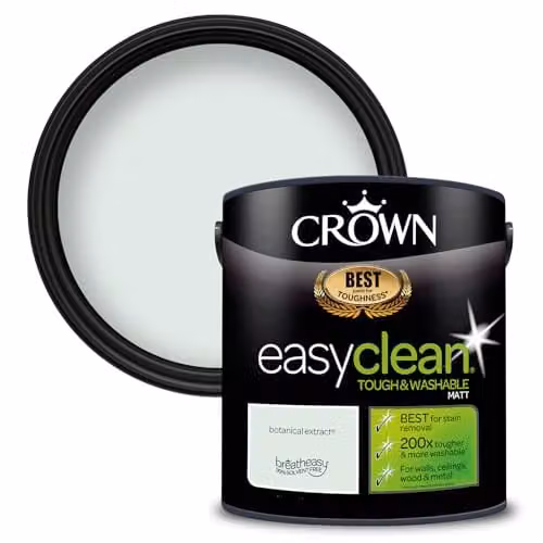 Crown EASYCLEAN Botanical Green Matt Water-Based Wall Paint, 2.5 l – 1