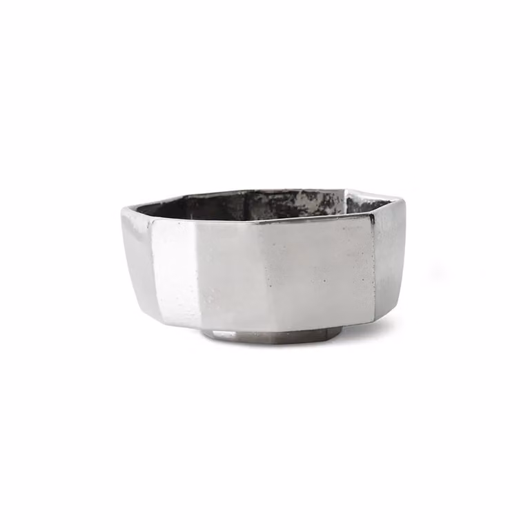 HKliving Chrome Mid Bowl in Silver