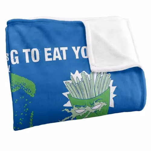 Aqua Teen Hunger Force Zombies Silky Touch Super Soft Fleece Throw Blanket, Multicolour, W: 152 cm, D: 127 cm – 2