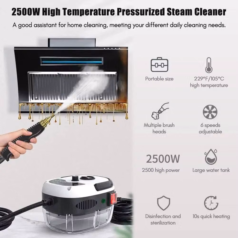 YnysTec Portable Handheld Steam Cleaner 2500W in White – 6