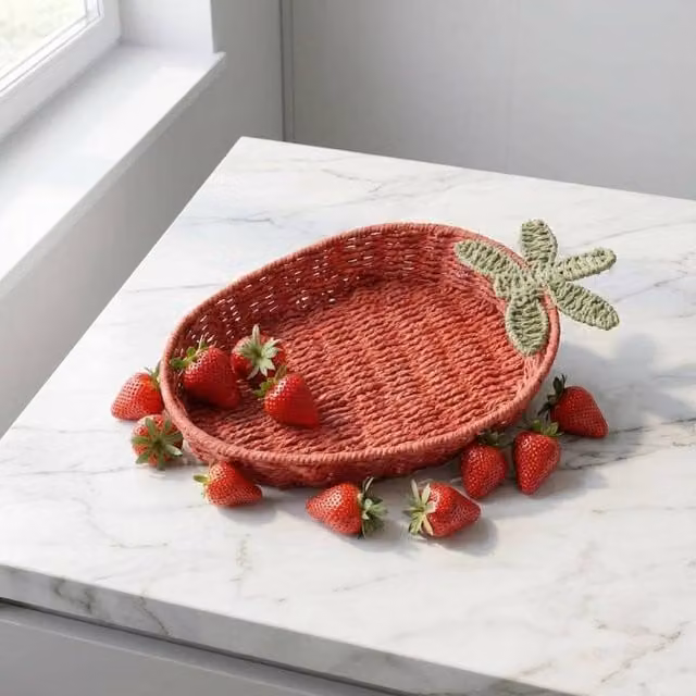 Garden Greatness Red Open Weave Strawberry Storage Basket W: 26.0 cm, D: 12.0 cm, H: 36.0 cm – 1