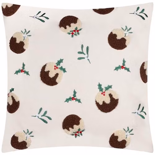 Riva Home Velvet Square Cushion in Multicolour and White, W/D/H: 45 x 45 x 45 cm – 1
