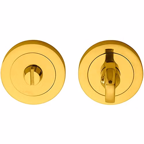 Loops Thumbturn Lock and Release Handle with Concealed Fix and 80mm Spindle in Polished Brass Gold