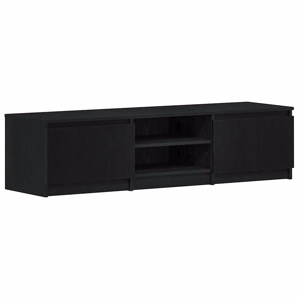 Berkfield Home Modern Black Oak TV Cabinet, W/D/H: 140 x 40 x 35.5 cm – 2