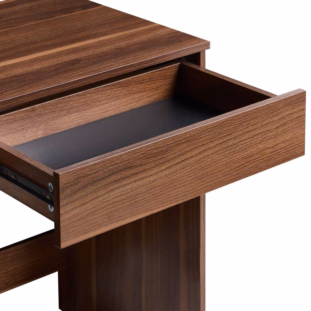 Wyld Haus Modern Writing Desk in Brown with Two Drawers – 5