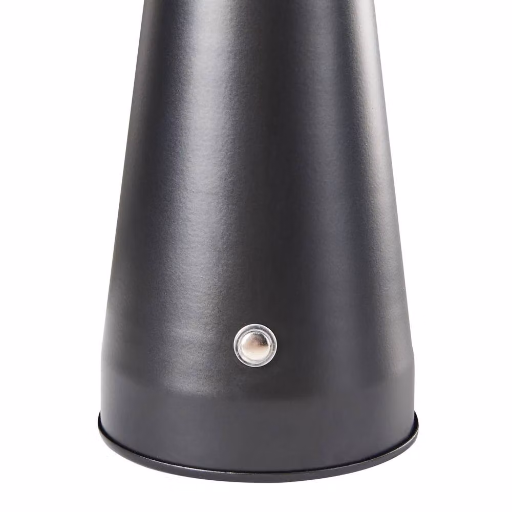 Wyld and Coco Black Metal Retro Dome Table Lamp with Wireless Touch Dimmer and Rechargeable Battery – 3