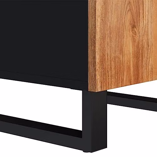 vidaXL Industrial Acacia Wood Sideboard with Door, Brown, W: 40 cm, D: 31 cm, H: 75 cm – 5