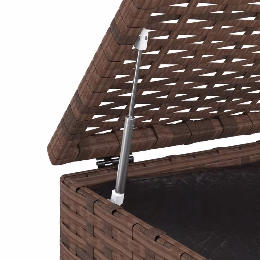 Berkfield Home Brown PE Rattan Garden Cushion Box W: 100 cm, D: 49 cm, H: 103.5 cm – 4