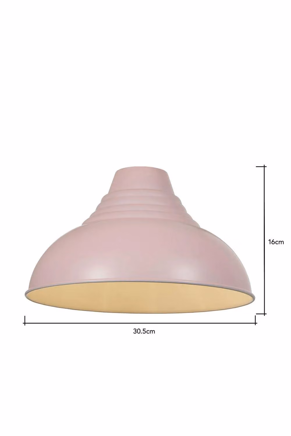 BHS Lighting Glow Dome Easy Fit Metal Light Shade in Pink, W: 30.5 cm, H: 16 cm – 2
