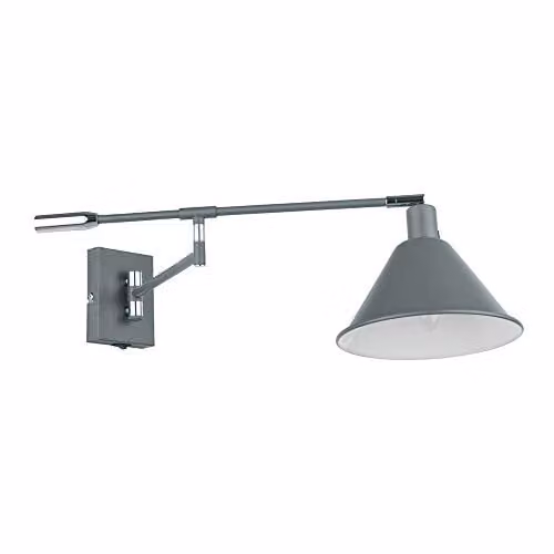 Netlighting Industrial and Retro Dome Wall Lamp in Grey with E14 Socket