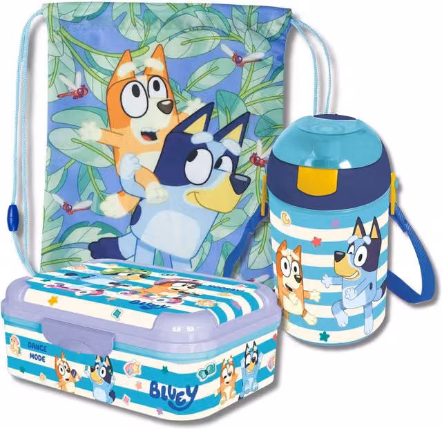 Bluey Multicolour BPA-Free Packed Lunch Set