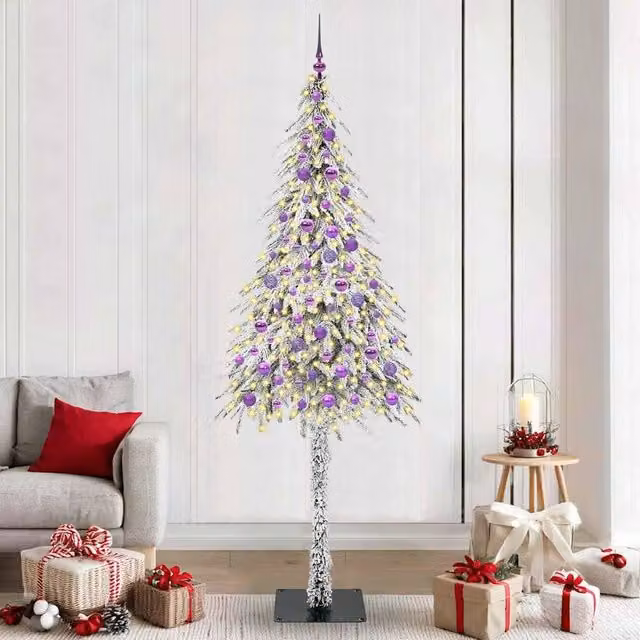 Berkfield Home White Christmas Tree with 300 LEDs, Height: 210 cm