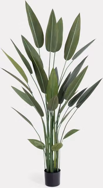 Blooming Artificial 6ft Heliconia Exotic Green Potted Plant