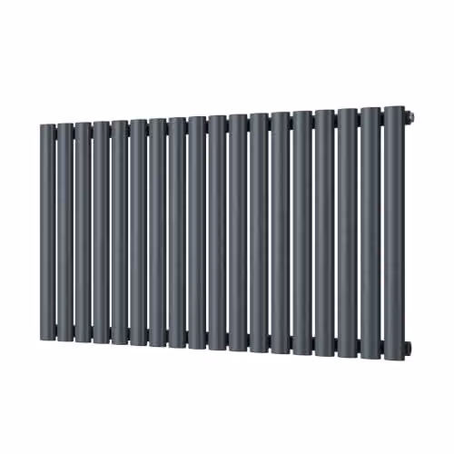 UK Radiators Omeara Anthracite Elliptical Tube Horizontal Designer Radiator W: 104.4 cm, H: 60 cm – 2