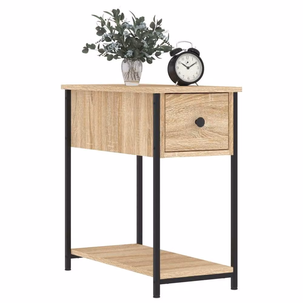 Berkfield Home Set of 2 Sonoma Oak Bedside Cabinets in Brown, W/D/H: 60 x 60 x 30 cm – 3