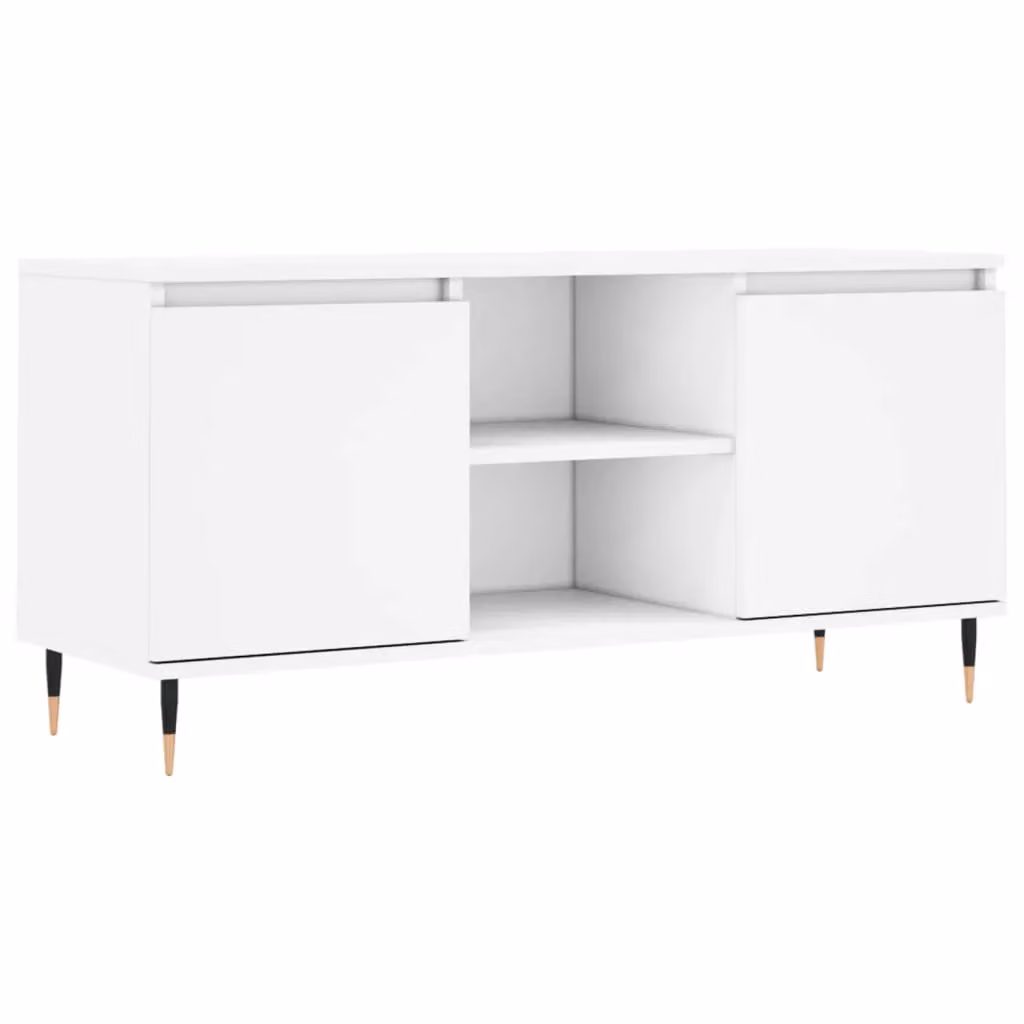 Berkfield Home Modern White TV Cabinet W/D/H: 104 x 35 x 50 cm – 2