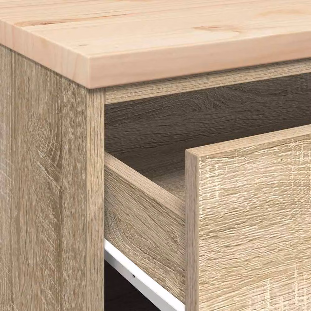 Berkfield Home Durable Garage Storage Cabinet in Sonoma Oak Light Tan, Solid Wood Pine, W/D/H: 60 x 51 x 85 cm – 3