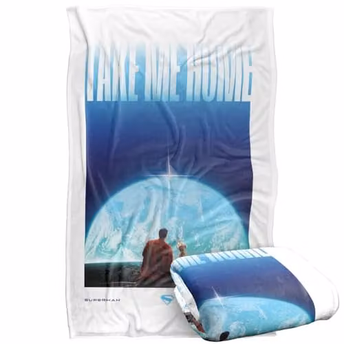 Warner Bros. Superman 2025 Movie Krypto Earth Vertical Silky Touch Super Soft Fleece Throw Blanket, Multicolour, W: 91 cm, D: 147 cm – 1