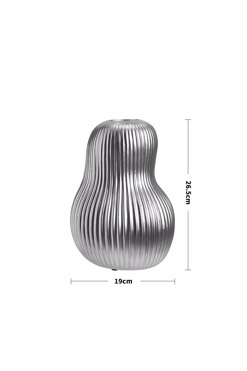 Livingandhome Modern Silver Ceramic Double Gourd Vase Decorative Tabletop Ornament – 3