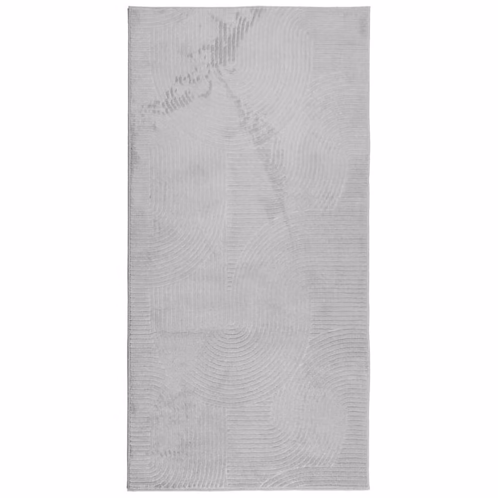 Berkfield Home IZA Short Pile Scandinavian Geometric Rug in Grey, W: 100 cm, L: 200 cm – 1