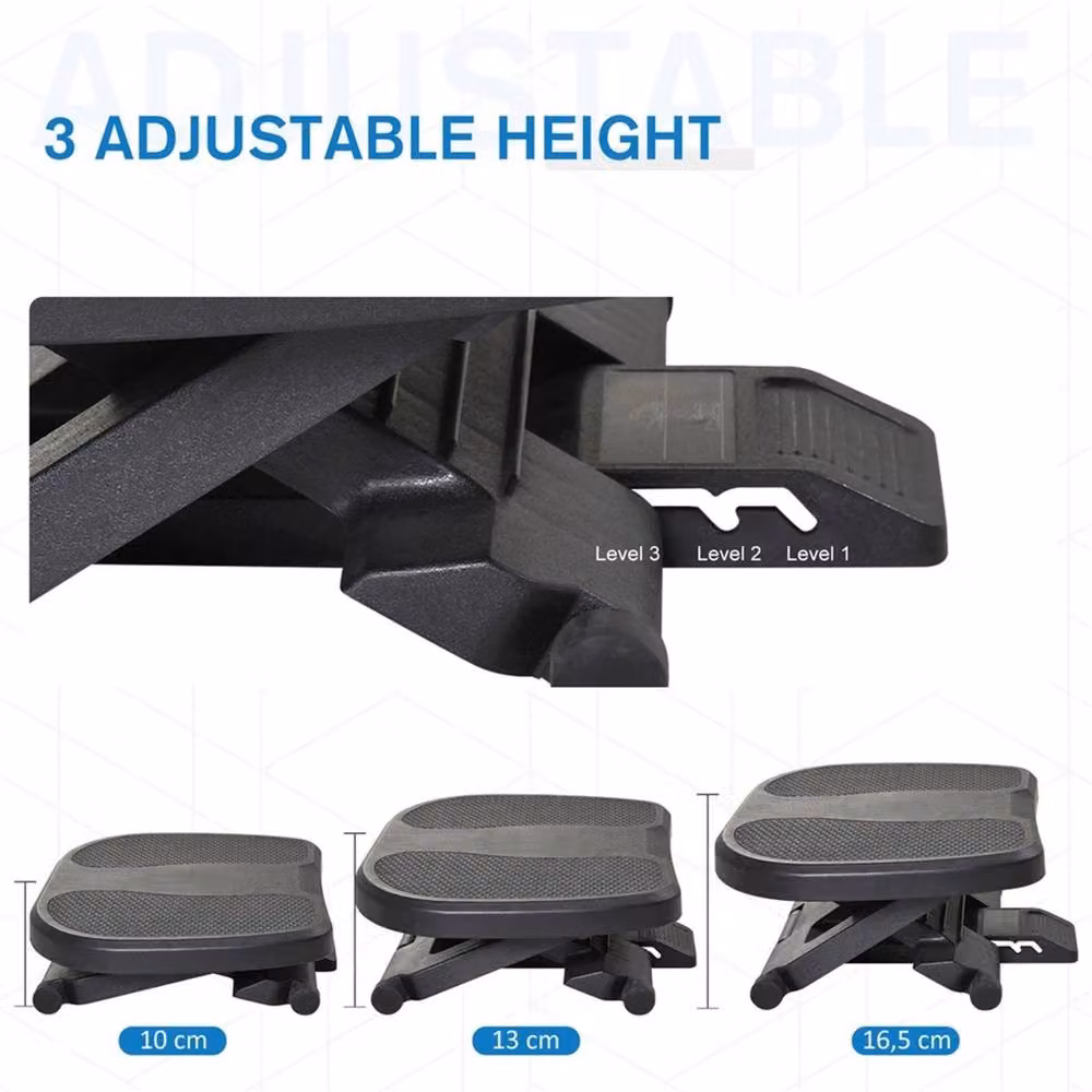 EONLION Under-Desk Footrest in Black, Width: 100 cm – 3