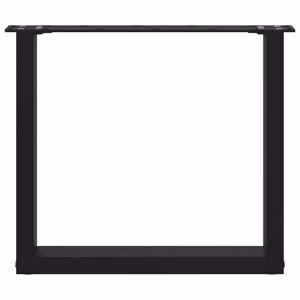 Berkfield Home U-Shaped Steel Coffee Table Legs, 2 Pieces, Black, H: 42-43 cm x W: 50 cm – 4