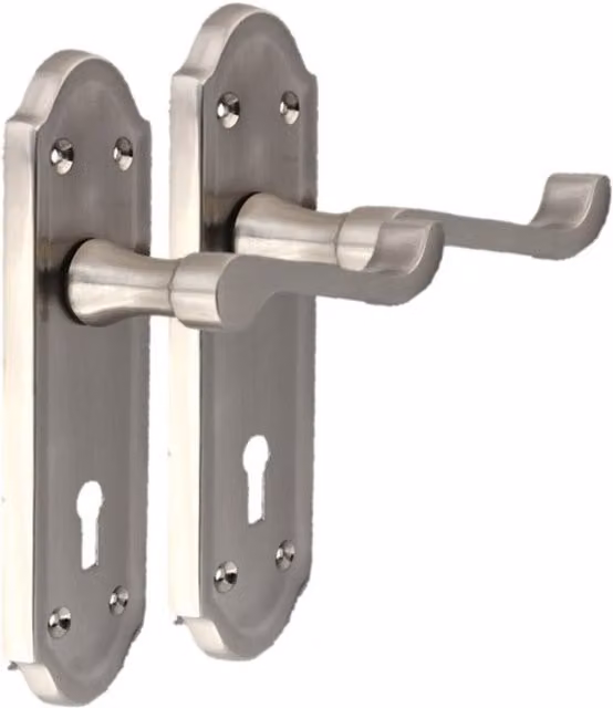 Betley Butterfly Brushed Silver Plate Door Handle
