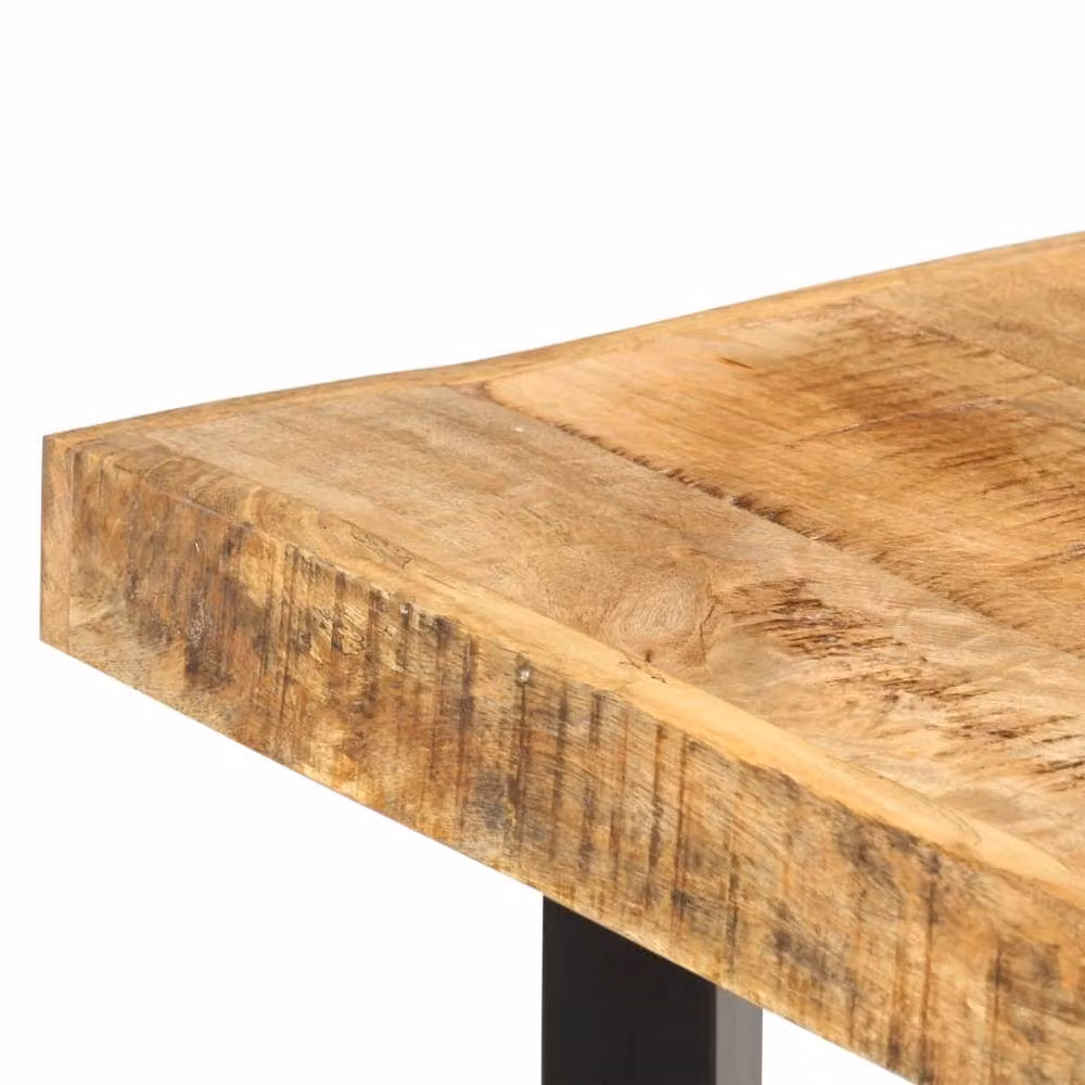 Berkfield Home Beautiful Bar Table in Brown Rough Mango Wood, W/D/H: 150 x 70 x 107 cm – 3