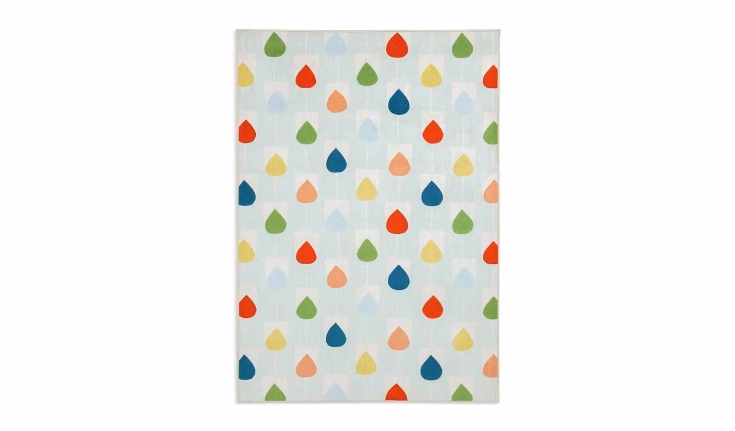 Sula Printed Floral Rug in Multicolour, W: 160 cm x D: 230 cm