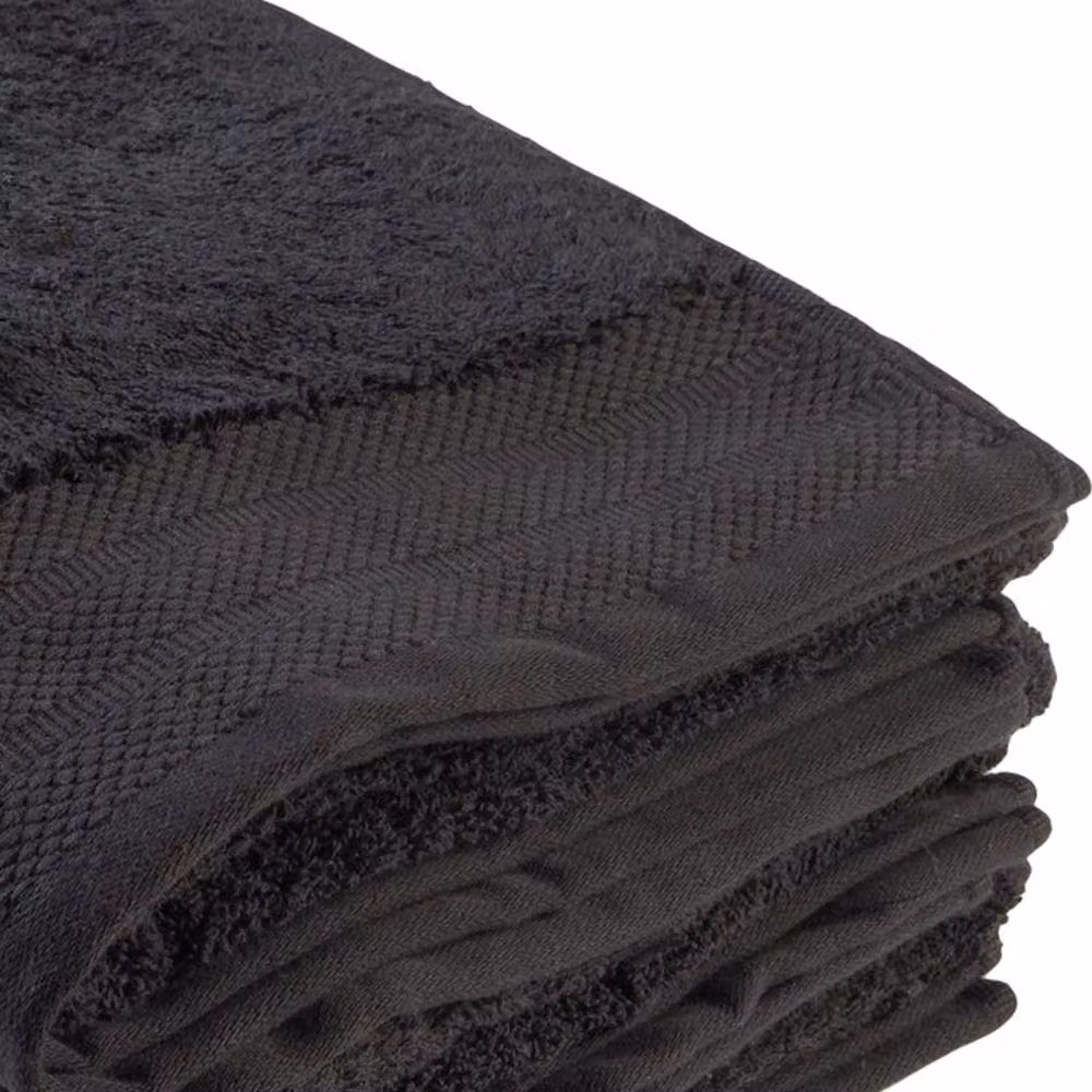 ARTG Excellent Deluxe Cotton Terry Hand Towel in Jet Black – 2