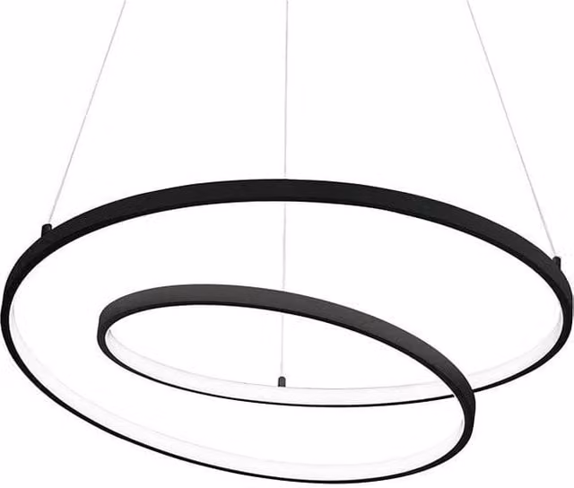 Netlighting Oz 60cm Dimmable Integrated LED Pendant Ceiling Light in Black