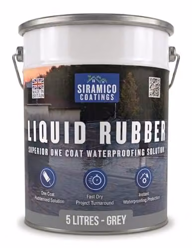 Siramico Coatings Liquid Rubber Roof Coating, Grey, 5 Litres – 1