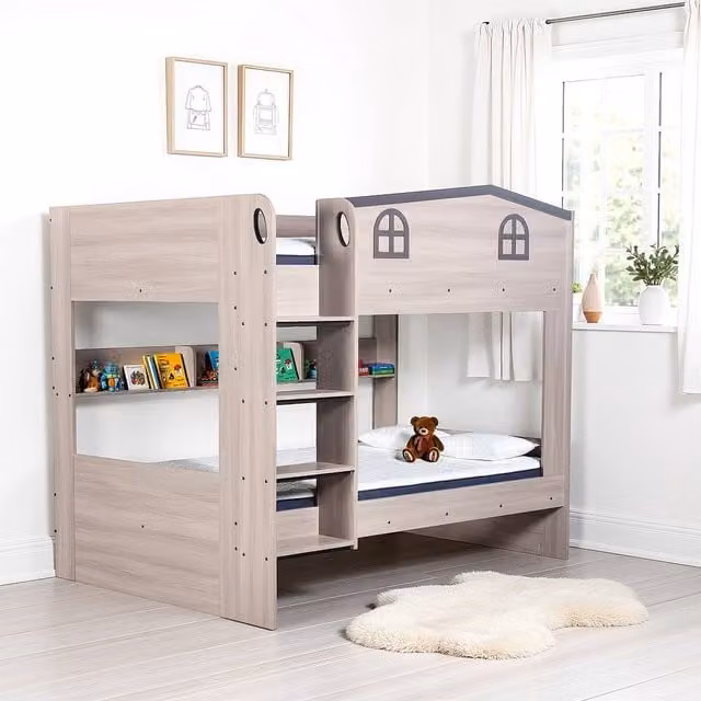 Seconique Hector Small Double Bunk Bed in Grey – 1