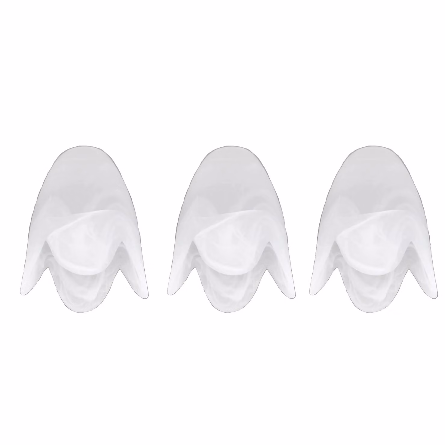 ValueLights Pack of 3 White Marble Glass Ceiling Pendant Shades, Shade Width: 9.5 cm – 2