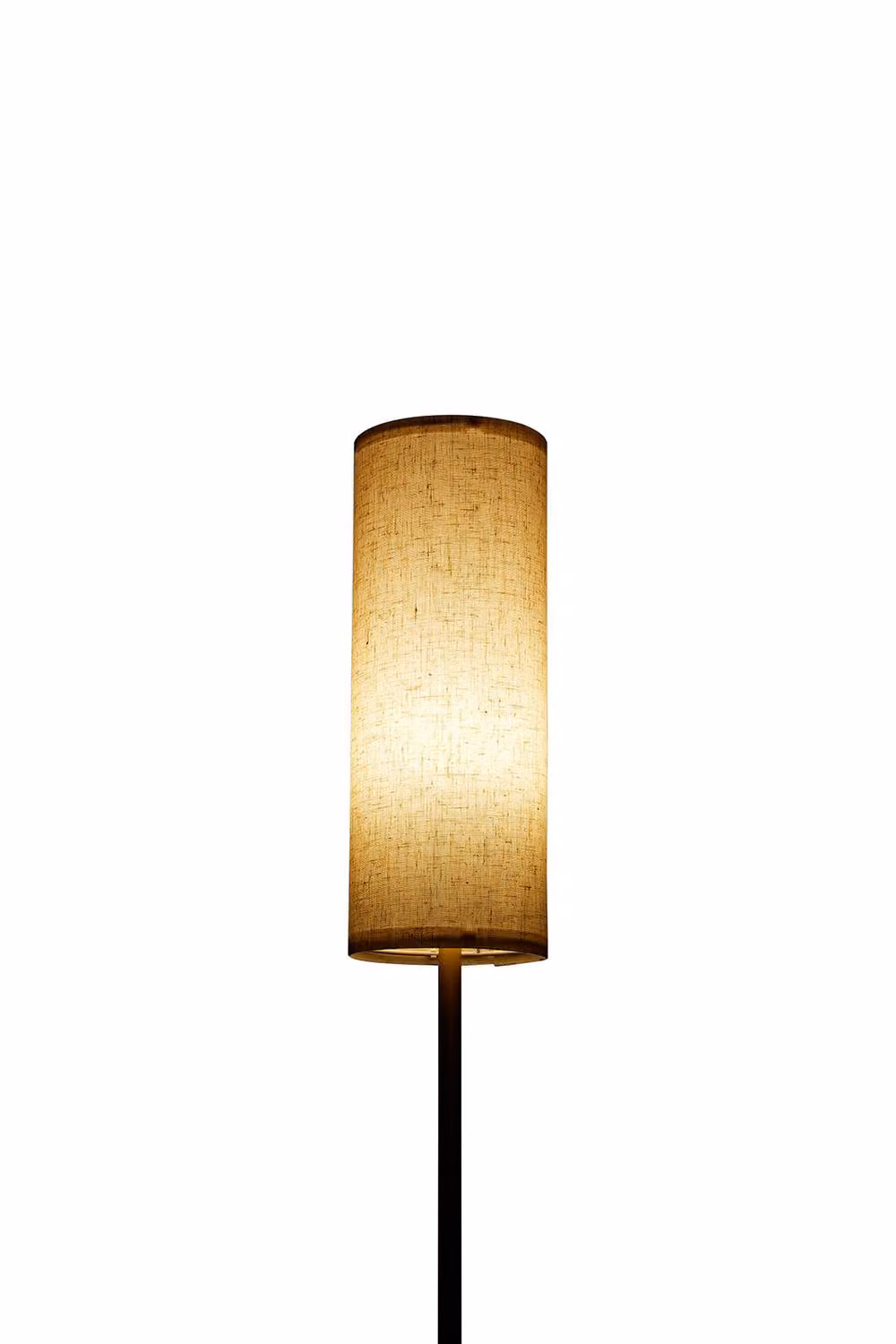 Living and Home Modern Black Fabric Cylinder Floor Lamp with E27 Bulb Holder – 3