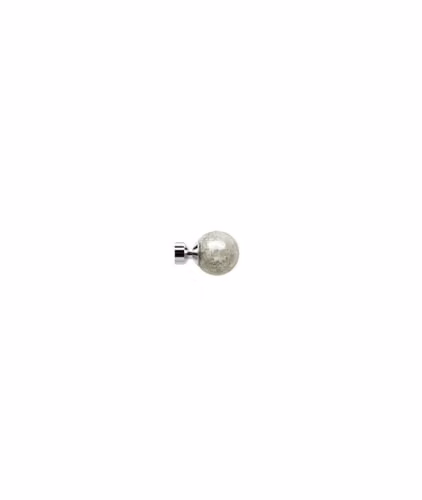 New Edge Blinds 28mm Metal Eyelet Curtain Pole Set with Empire Finial in Metallic Silver, Length: 290 cm – 2