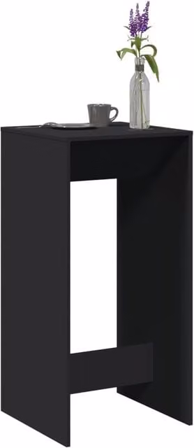 Berkfield Home Modern Black Bar Table in MDF, W/D/H: 51 x 50 x 103.5 cm – 1