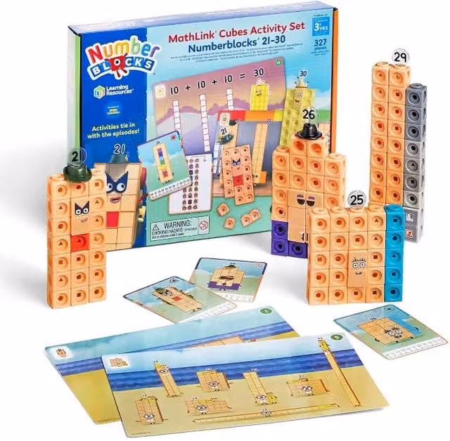 Learning Resources Numberblocks Mathlink Cubes 21-30 Activity Set in Multicolour