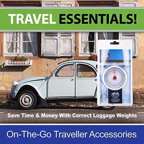VFM Analogue Portable Luggage Scale with 22kg Weight Limit in White and Multicolour – 3