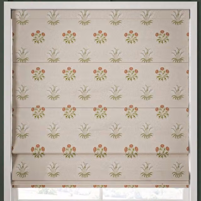 William Morris At Home Made to Measure Blackout Roman Blind in Nettle Floral Design