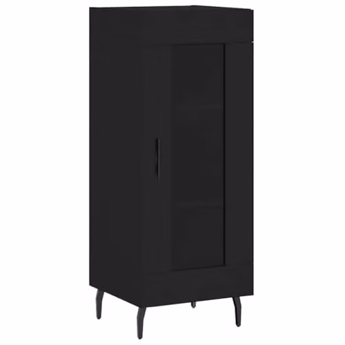 vidaXL Black Matt Sideboard in Engineered Wood W/D/H: 34.5 x 34.0 x 90.0 cm – 1