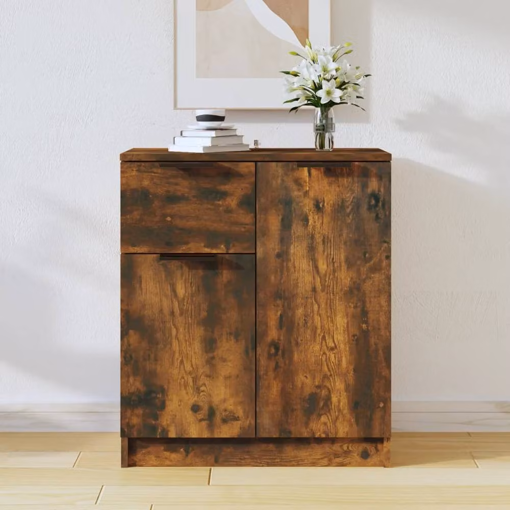 Berkfield Home Smoked Oak Sideboard in Brown, W/D/H: 60 x 30 x 70 cm – 2